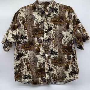 Field Tested Outdoor Life Mens XL Shirt Deer Buck Hunting Long‎ Sleeve Button Up